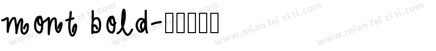 mont bold字体转换